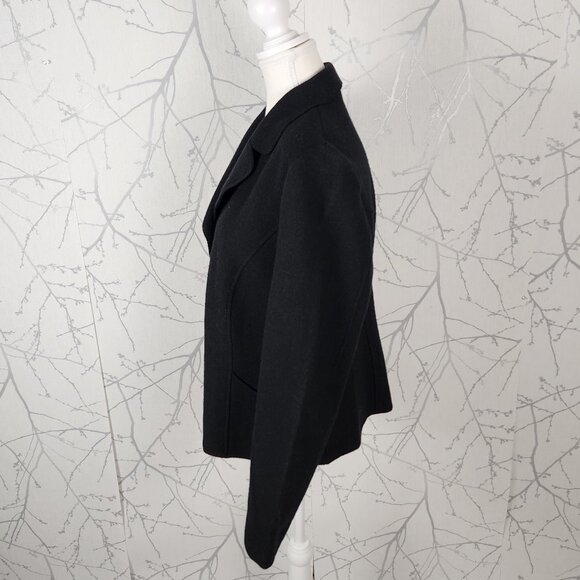 Geiger VTG Black Boiled Wool Blazer Skirt Suit Set - Picture 5 of 13